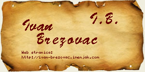 Ivan Brezovac vizit kartica